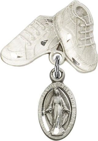 Sterling Silver Baby Boots Miraculous Baby Badge