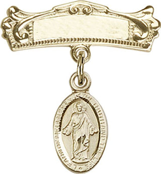 14kt Gold Filled Badge Pin Scapular Baby Badge