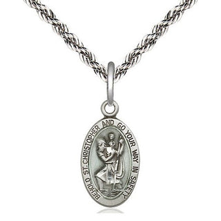 Sterling Silver Saint Christopher Medal Religious Jewelry