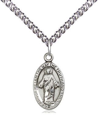Sterling Silver Scapular Medal Religious Jewelry