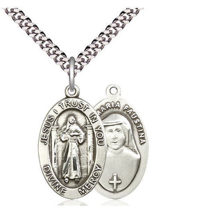 Sterling Silver Divine Mercy Medal Religious Jewelry