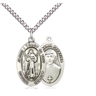 Sterling Silver Divine Mercy Medal Religious Jewelry