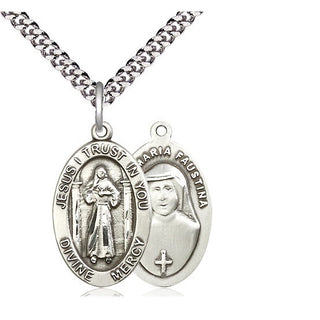 Sterling Silver Divine Mercy Medal Religious Jewelry