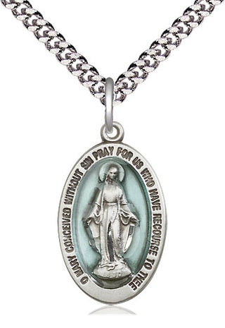 Pewter Miraculous Medal Catholic Jewelry