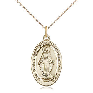 14kt Gold Filled Miraculous Medal Catholic Jewelry