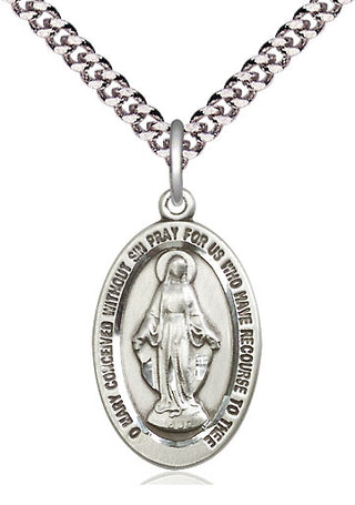 Pewter Miraculous Medal Catholic Jewelry