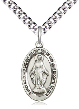 Pewter Miraculous Medal Catholic Jewelry