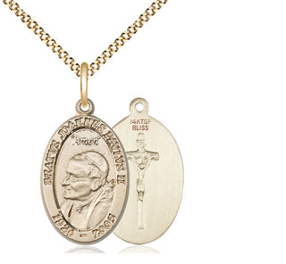 14kt Gold Filled Saint John Paul II Medal Catholic Jewelry