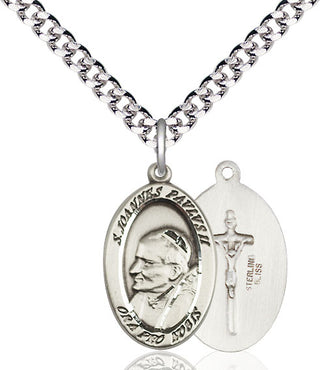 Pewter Saint John Paul II Medal Catholic Jewelry