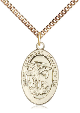 14kt Gold Filled Saint Michael the Archangel Medal Catholic Jewelry