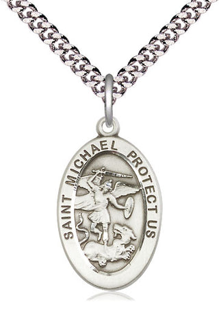 Pewter Saint Michael the Archangel Medal Catholic Jewelry