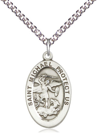 Sterling Silver Saint Michael the Archangel Medal Catholic Jewelry