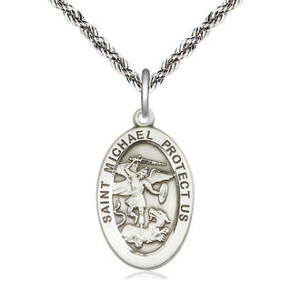 Sterling Silver Saint Michael the Archangel Medal Catholic Jewelry