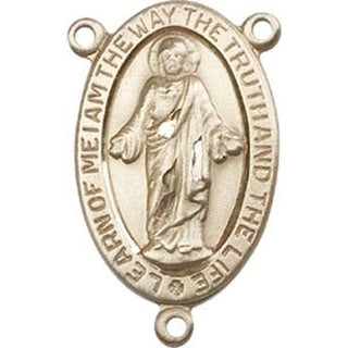 14kt Gold Scapular Rosary Center Rosary Center