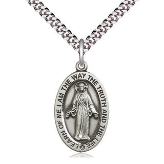 Sterling Silver Scapular Medal Catholic Jewelry
