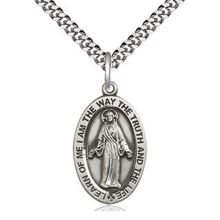 Sterling Silver Scapular Medal Catholic Jewelry