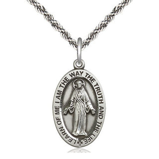 Sterling Silver Scapular Medal Catholic Jewelry