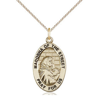14kt Gold Madonna of the Street Medal