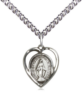 Sterling Silver Miraculous Medal Religious and Catholic Jewelry