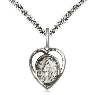Sterling Silver Miraculous Medal Religious and Catholic Jewelry