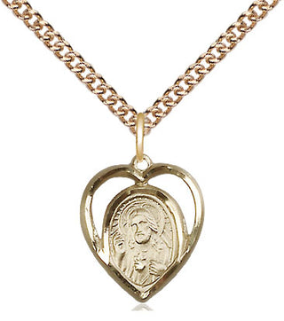 14kt Gold Filled Scapular Medal Religious and Catholic Jewelry