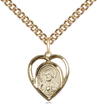 14kt Gold Filled Scapular Medal Religious and Catholic Jewelry