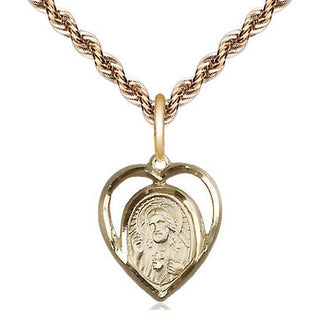14kt Gold Filled Scapular Medal Religious and Catholic Jewelry