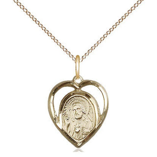 14kt Gold Scapular Medal