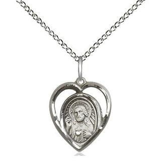 Sterling Silver Scapular Medal Religious and Catholic Jewelry