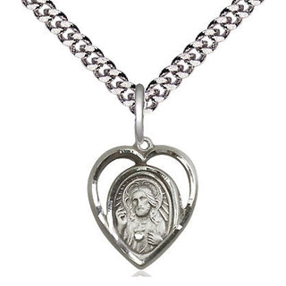 Sterling Silver Scapular Medal Religious and Catholic Jewelry