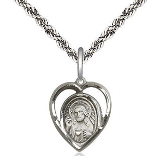 Sterling Silver Scapular Medal Religious and Catholic Jewelry
