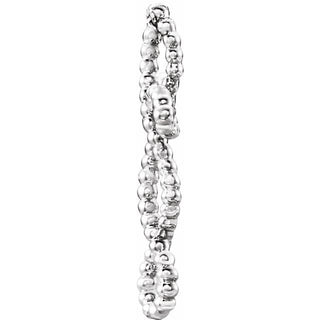 Sterling Silver Beaded Cross Pendant 