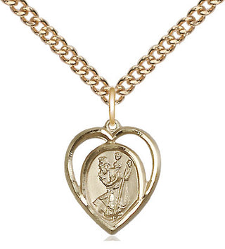 14kt Gold Filled Saint Christopher Medal Religious and Catholic Jewelry