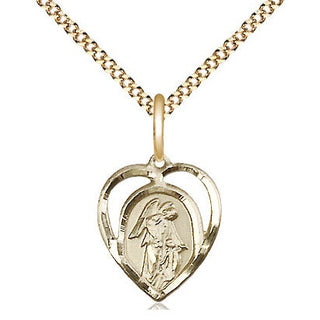 14kt Gold Filled Guardian Angel Medal Religious and Catholic Jewelry