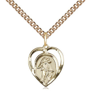 14kt Gold Filled Guardian Angel Medal Religious and Catholic Jewelry