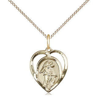 14kt Gold Guardian Angel Medal