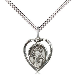 Pewter Guardian Angel Medal Religious and Catholic Jewelry