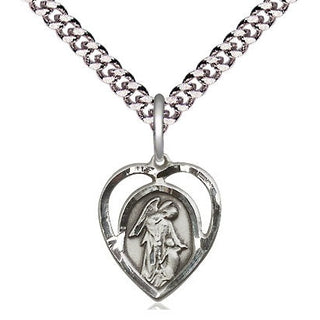 Pewter Guardian Angel Medal Religious and Catholic Jewelry