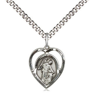 Pewter Guardian Angel Medal Religious and Catholic Jewelry
