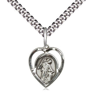Pewter Guardian Angel Medal Religious and Catholic Jewelry