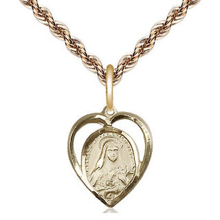 14kt Gold Filled Saint Theresa Medal Religious and Catholic Jewelry