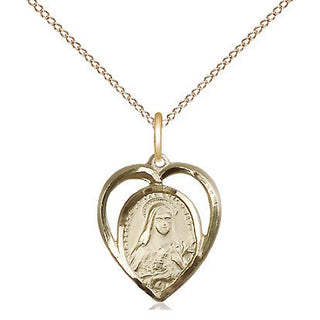 14kt Gold Saint Theresa Medal