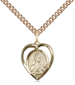 14kt Gold Saint Theresa Medal