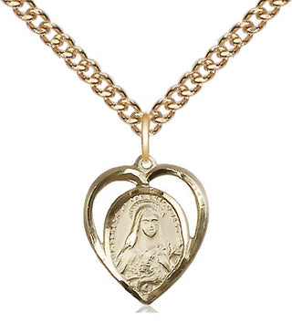 14kt Gold Saint Theresa Medal