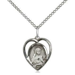 Sterling Silver Saint Theresa Medal Religious and Catholic Jewelry