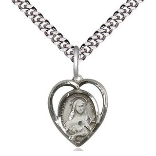 Sterling Silver Saint Theresa Medal Religious and Catholic Jewelry