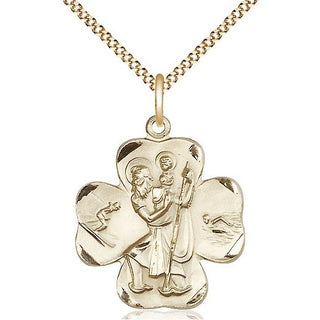 14kt Gold Filled Saint Christopher Medal Catholic Jewelry