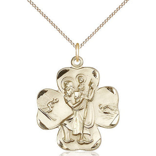 14kt Gold Filled Saint Christopher Medal Catholic Jewelry