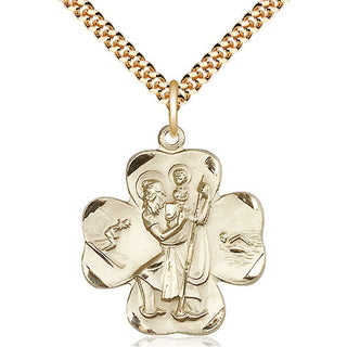 14kt Gold Filled Saint Christopher Medal Catholic Jewelry