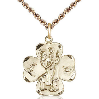 14kt Gold Filled Saint Christopher Medal Catholic Jewelry
